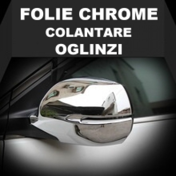 Folie Oglinzi Exterioare Crom 25 X 25 CM Set 2 Buc